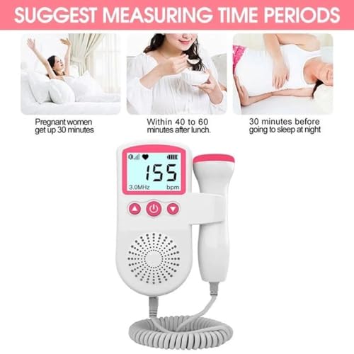 Image of Fetal Doppler - Your Portable Pregnancy Companion with 50-230M Measuring Hz, LCD Display, and Pocket Size Convenience in Blue