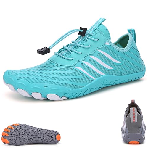 BareStep - Scarpe sportive da uomo, stile minimalista, scarpe da uomo e donna, scarpe minimaliste a piedi nudi, Blu, 44 EU