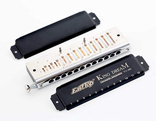 Image of East Top T1248K Chromatic Harmonica Mouth Organ, 12 Holes 48 Tunes Easttop King Dream C key 1248K
