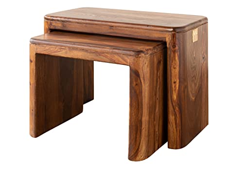 Table d'appoint - Bois Massif de Palissandre laqué (Noisette) - Toronto #244