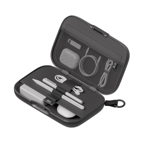 Image of DailyObjects Slate Park Tech Organiser | Travel Digital Accessories Storage Bag | Compact Travel Case for Camera Cables, Chargers, Memory Cards & Accessories | Durable & Stylish Storage Pouch