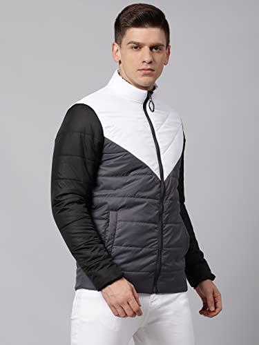 Image of Dennis Lingo Men's Long-Sleeve Color Blocked Puffer Jacket - 2 Pockets, Lightweight, and Water-Resistant, Casual Winterwear for Men