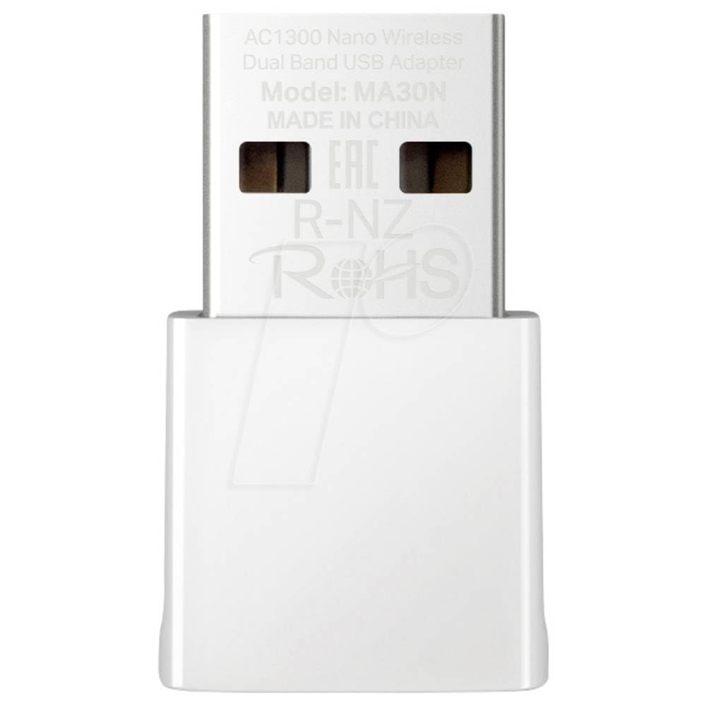 Mercusys Adapter USB TP-Link MA30N AC1300Mbps, karta sieciowa, karta Nano, Dual Band, USB 2.0, WPA3, Plug & Play, Windows 11/10