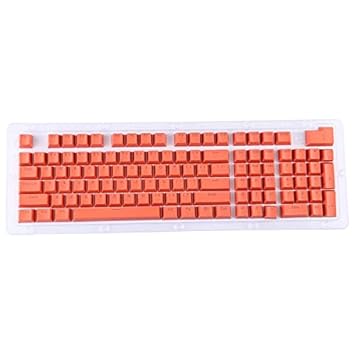 Tobo PBT Keycaps, Double-Shot Keycaps, Translucent Layer, Full 104 Keys Set, Compatible for Mx Switch Mechanical Keyboard (Orange)-(TD-613KM)