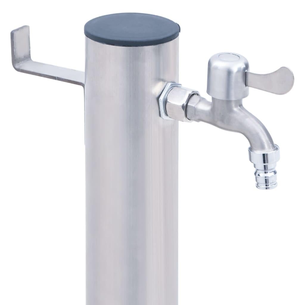 Fontana da giardino, per esterno. Fontanella a colonna moderna,in acciaio,Colonna d'Acqua da Giardino 40 cm Acciaio Inox Rotonda