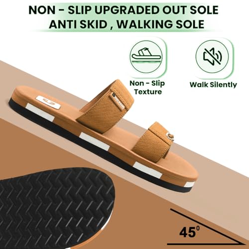 Image of DOCTOR HEALTH SUPER SOFT Tan Slipper for Mens Diabetic & Comfortable || Skid Resistant Flip-Flop & Sliders for Mens