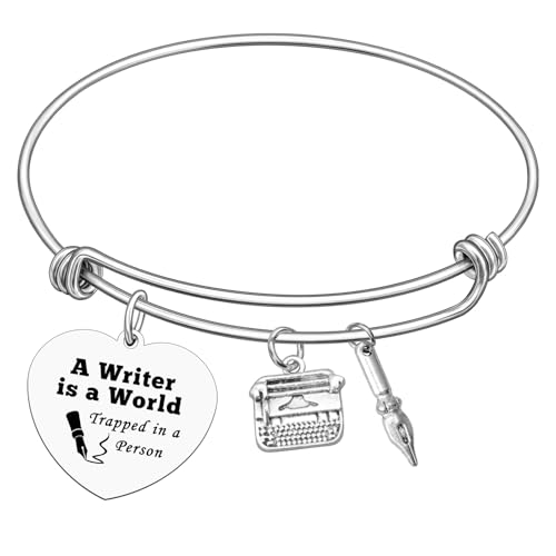 Writer Appreciation Gift for Women Bracelet Writing Gift Ideas Future Author Gifts Novelist Gift...