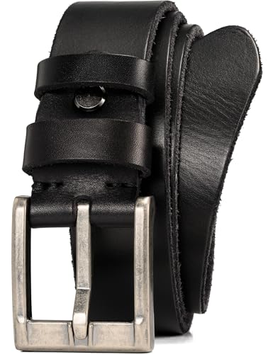 Image of WOLFANT Full Grain Leather Belt for Men,1.5 inch Italian Real Solid Leather | All-Day Comfy Durable Leather Belt for Casual, Work and Daily Wear