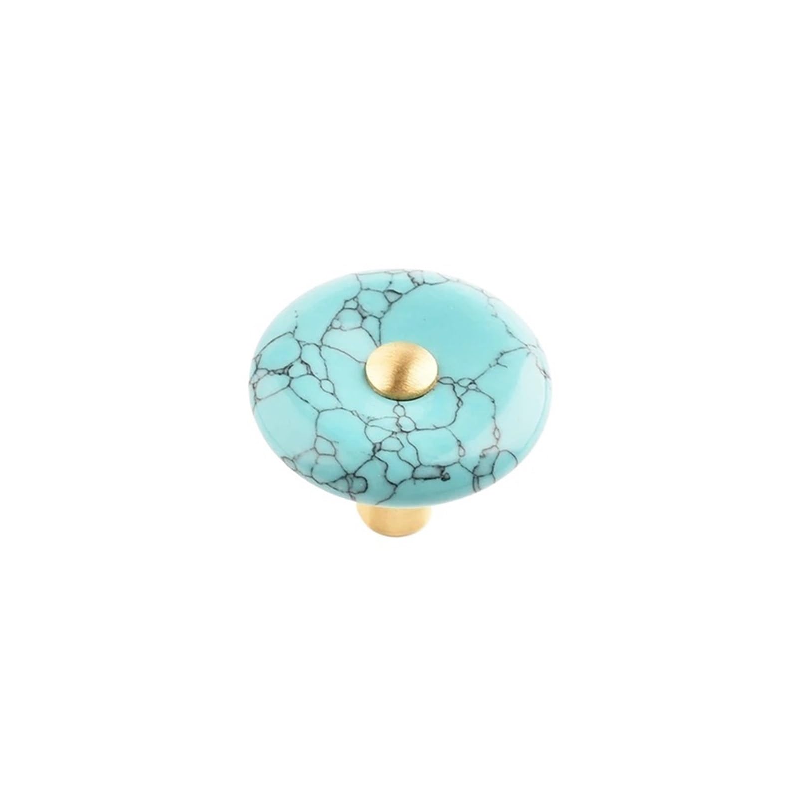 KLdcfhDR 2pcs Natural Agate Stone Brass Cabinet Drawer Knobs(C-Agate)