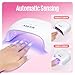 MEFA 72W Portable U V Nail Lamp, U V Light for Gel Nail with 3 Timers, Dryer for Gel Polish Fast Curing, 21pcs Lamp Beads LED Professional UV Light for Home Salon Art Tools