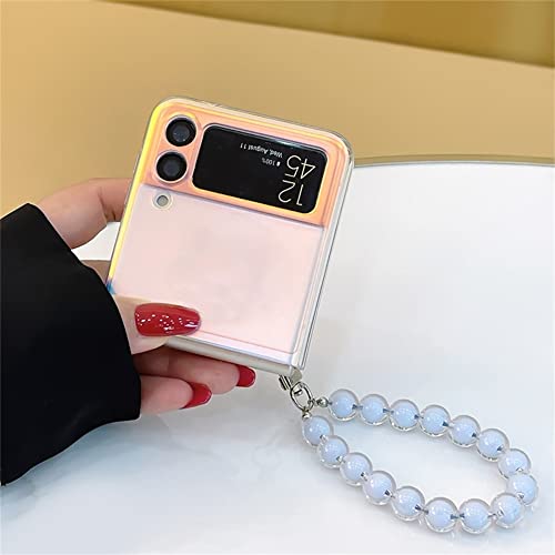 Coque Z Flip 3 avec chaîne perles pour vos soirées chic