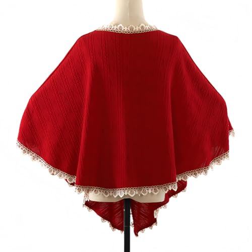 Rungion Women's Soft Cashmere Knitted Sweater Shawl Wraps Button Scarf Poncho for Autumn/Winter Travel Shoulder Cape4