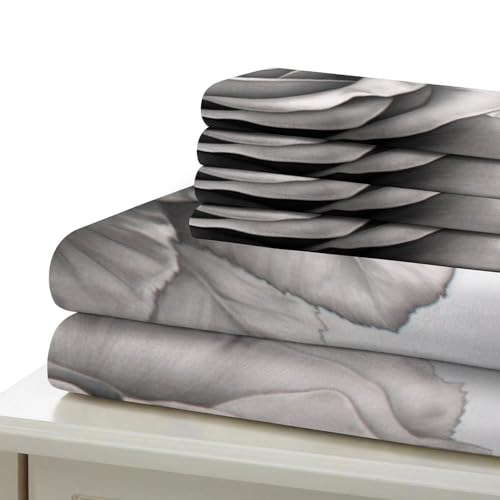 Housse de couette hypoallergique pour lit simple 140x200cm fleur - 7