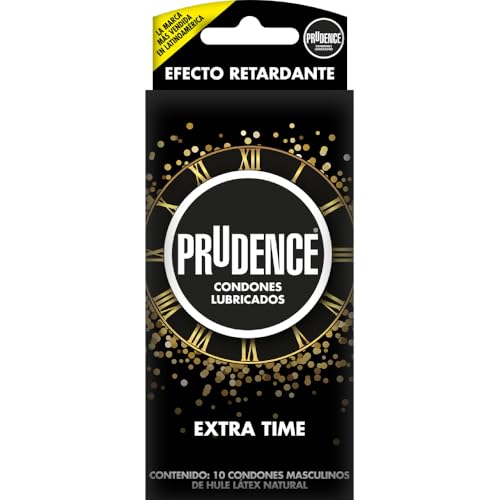 PRUDENCE Extra Time Condones Lubricados con Efecto Retardante – Preservativos...
