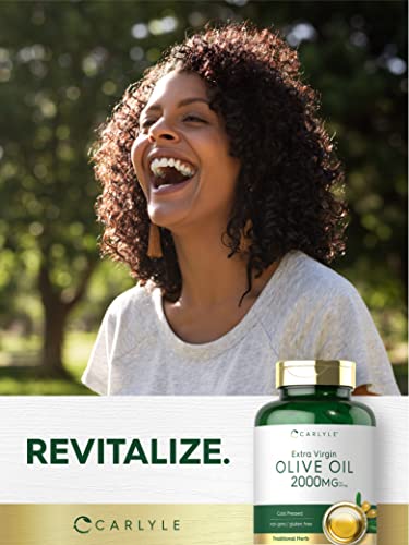 Carlyle Olive Oil Supplement 2000Mg | 120 Softgels | Cold Pressed Extra Virgin Olive Oil | Non-Gmo, Gluten Free #TOP5