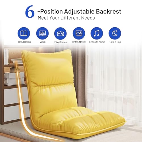 Fauteuil de jeu au sol bleu et canapé inclinable à 6 positions