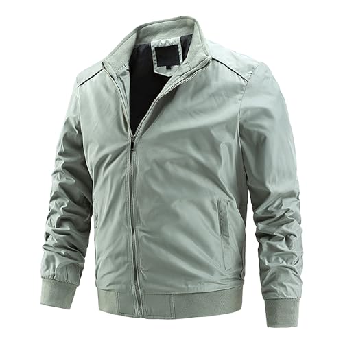 Vestes campus légères hommes veste baseball casual coupe-vent col montant
