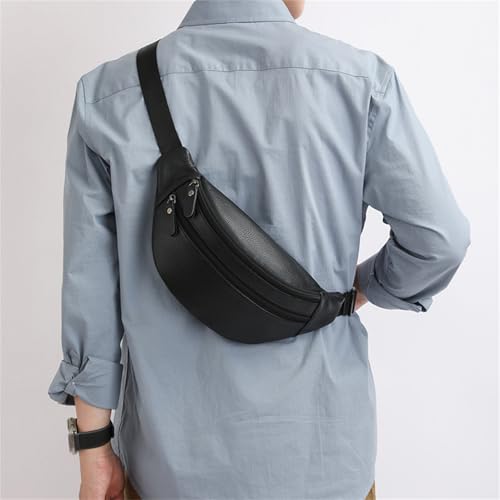 Image of Leather Chest Bag for Women, Crossbody Belt Bag Fanny Pack Purse Fashionable Waist Bags Handbag for Everyday Use Trip Walking Hiking