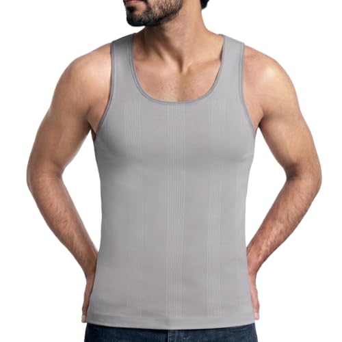 Image of dermawear Men Zenrik High Compression Shapewear Vest for Chest and Abdomen