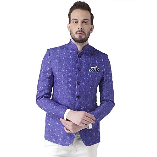 Image of Hangup Mens Blazer Size 36 (D39 5Button Blazer 36P) Blue