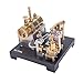 XMBRICDIYY 2 in 1 Steam Engine Model with Boiler and Lamp Scene, SE-01 Full Metal Beam Engine Steam Engine Model Kit That Works with Centrifugal Regulator, Retro Science Kit for Adults (84PCS)