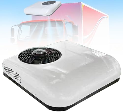 Aire acondicionado de techo, unidad de aire acondicionado de estacionamiento de 12V/24V para minivans, caravanas, autocaravanas, autobuses, camiones, casas rodantes, excavadoras y furgonetas: una sol