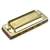 hohner ouverture diatonisch Mini-Garmonien Hohner diatonische Mundharmonika LITTLE LADY GOLD PLATED WITH NECKLACE