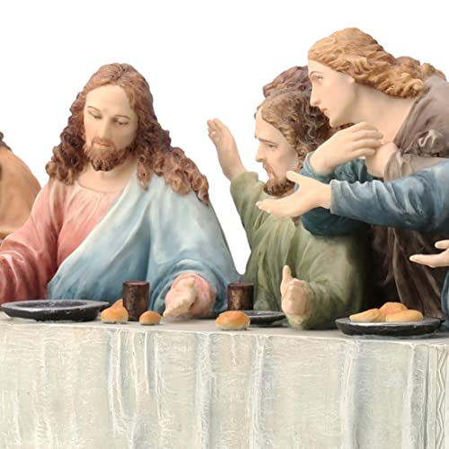 Escultura Pintada La Última Cena 28.75 pulgadas miniatura 4