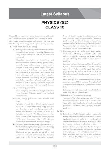 Image of Oswaal Class 10 ICSE Question Bank Physics (2017 - 2026) |For 2027 Exam Chapter-wise & Topic-wise with Competency Based Questions | Includes 2026 ... | Self-Assessment Papers | Practice Papers
