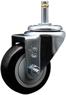 Polyurethane Swivel Grip Ring Stem Caster w/3