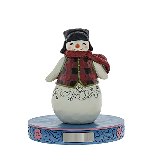 Enesco-Jim-Shore-Heartwood-Creek-Snowman-in-Plaid-Pint-Sized-Figurine-5-Inch-Multicolor Enesco Jim Shore Heartwood Creek Snowman in Plaid Pint Sized Figurine 5 Inch Multicolor