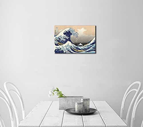 Wieco Art Canvas Prints Wall Art Ocean Beach Picture Paintings For Home Office Decorations Wall Decor Great Wave Of Kanagawa Katsushika Hokusai Modern Stretched And Framed Landscape Sea Artwork #TOP4