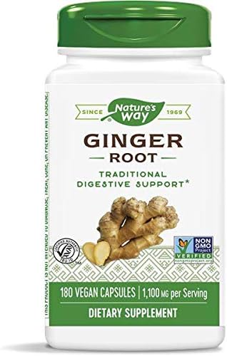 Nature's Way Premium Formal Ginger Root 550 mg,180 Count (Pack of 2)