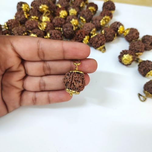 Colgante Rudraksh Gauri Shankar original y amuletos de caras nepalíes 4