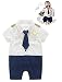 Baby Pilot Boys Halloween Uniform Cosplay Romper Costume Outfit (18 to 24 Months, Short Sleeves)