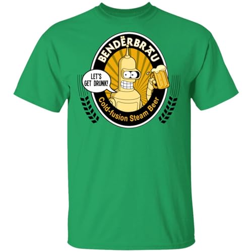 Absurd Ink Benderbrau Bender T-Shirt (US Alpha 3X-Large Regular Regular Irish Green)