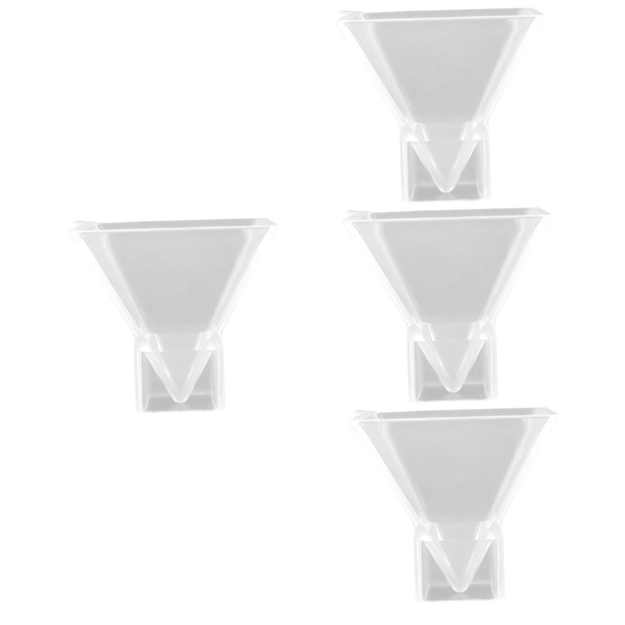 TEHAUX 4pcs Pyramid Silicone Mold for Craft Projects High Transparency Epoxy Resin Casting Mold for Dried Flowers and Embellishments Easy to Demold Flexible and Design