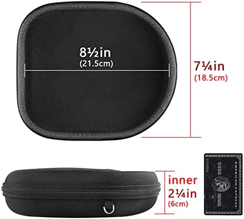 Geekria Shield Case Compatible with Anker Soundcore Space Q45, Life Q35, Life Q30, Life Q20 +, Headphones, Replacement Protective Hard Shell Travel Carrying Bag with Cable Storage (Black)