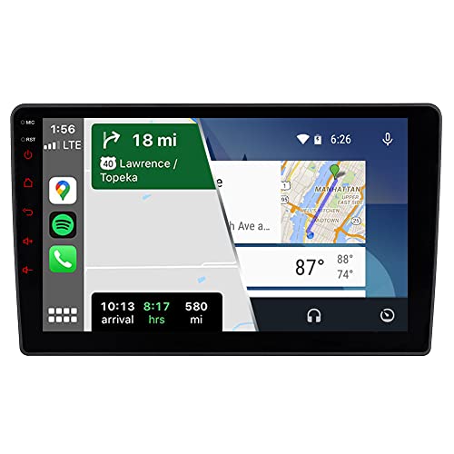 9 inch 4 Core 2GB+32GB Android 10 Car Stereo Radio Navigation Unit with Wireless Carplay Android Auto for Toyota Rav4 2000-2008 in-Dash GPS Navigation Unit with SWC DSP Touch Screen Multimedia Player