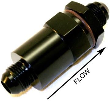 Inline High Flow Fuel Filter, -6 AN, Black