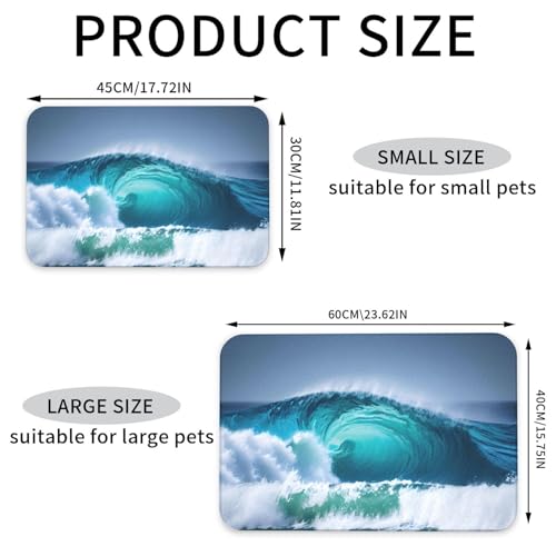 Tapis d'alimentation antidérapant pour chiens qui protège le sol