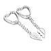 XiXi Porte Clés Personnalisé 2PCS Puzzle Coeur Amour Pendentif Acier Inoxydable Porte Clés pour Couple BFF Amitié Gravé cadeau pour la Saint-Valentin Anniversaire Noël