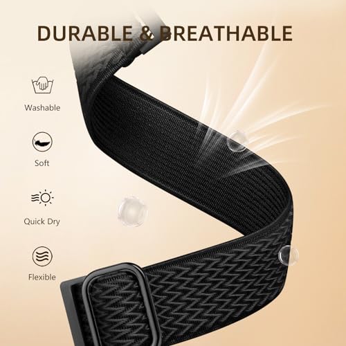 Maledan Elastic Band Compatible with Fitbit Versa 3/ Sense 2/ Sense/Versa 4
