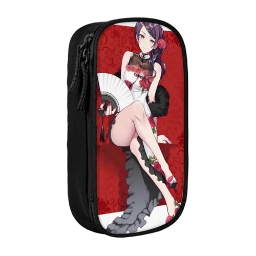 ペンケース 筆箱 大容量 2層 バーチャル Vtube 郡道美玲 キャラクター柄 周辺 萌えグッズ 文具ポーチ コンパク