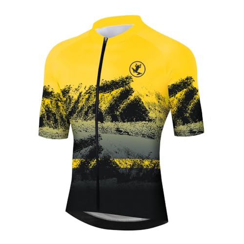 UGLY FROG Maillot Ciclismo Hombre con 3 Bolsillos Traseros Jersey Ciclista MTB Transpirable y Secado Rápido,Ropa Deportiva para Mountain Bike y Ciclismo de Montaña