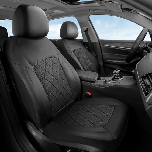Image of Coverado Car Seat Covers, Front Seat Covers, 2 Front Automotive Seat Cover, Mesh Breathable Seat Protectors, Universal Fit for Most Cars