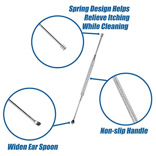 Ear Wax Removal Tool - Irrigation Flushing System kit Perfect Ear Cleaning Kit for Adults & Kids-350ml Spray Bottle, Basin, Bulb Syringe,Curette (Ear Spoon and Spiral),Towel and 25 Disposable Tips