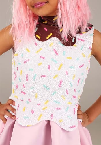 Disfraz para niñas de helado con vestido, leggings y diadema miniatura 5