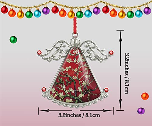 Xutai Angel Christmas Tree Ornaments Christmas Ornament Tree Van Gogh Glass Christmas Hanging Angel Glass Pendant For Holiday Decoration #TOP1