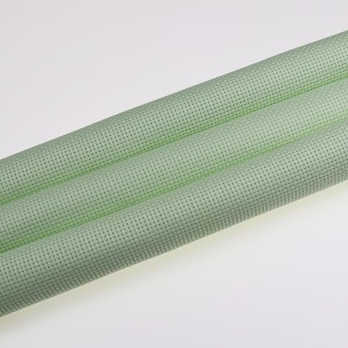 Image of KCS 3 pc of 15 inch x 18 inch(38cmx45cm) Counted Cross Stitch Cotton Aida Cloth Needlework Rolled Fabric Box,11CT,Light Green